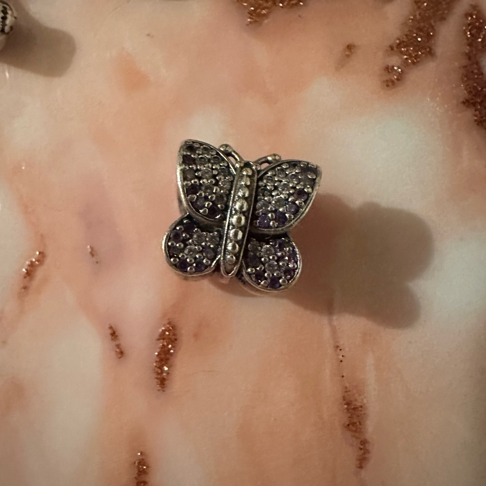 Pandora charm retired sterling silver butterfly